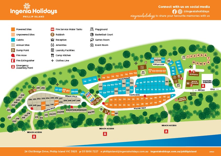 Phillip Island Park Map
