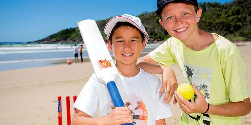 It wouldn't be an Aussie summer without a beach cricket match